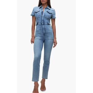 New GOOD AMERICAN Fit for Success Denim Jumpsuit - Size 3 (Large) - NWT